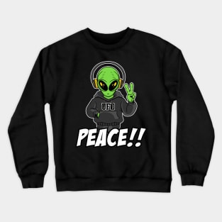 ALIEN PEACE IMAGE Crewneck Sweatshirt